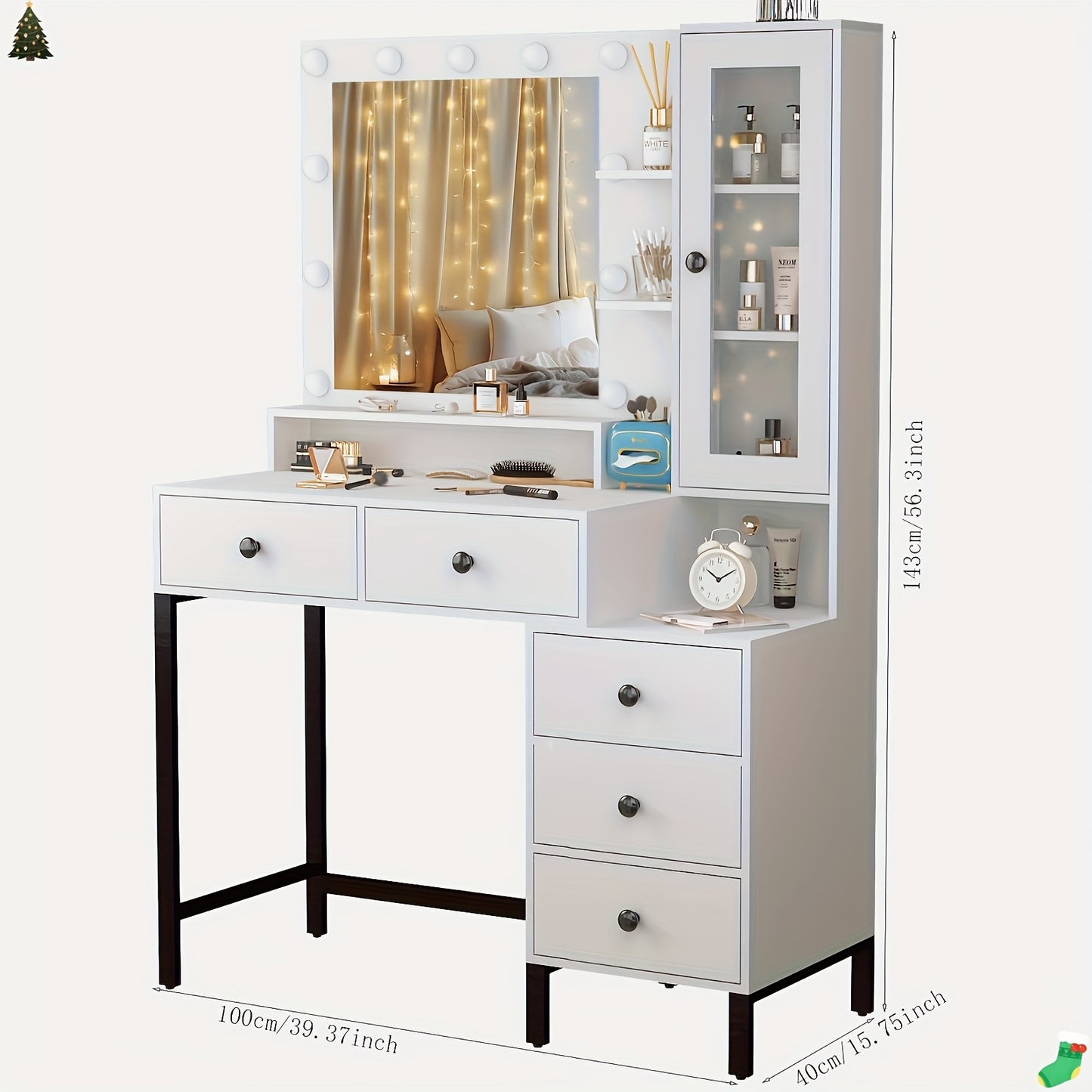 Coiffeuse meuble blanc