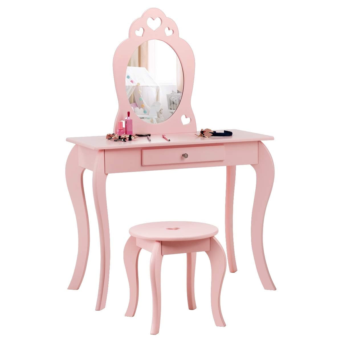 Coiffeuse rose poudré Rose