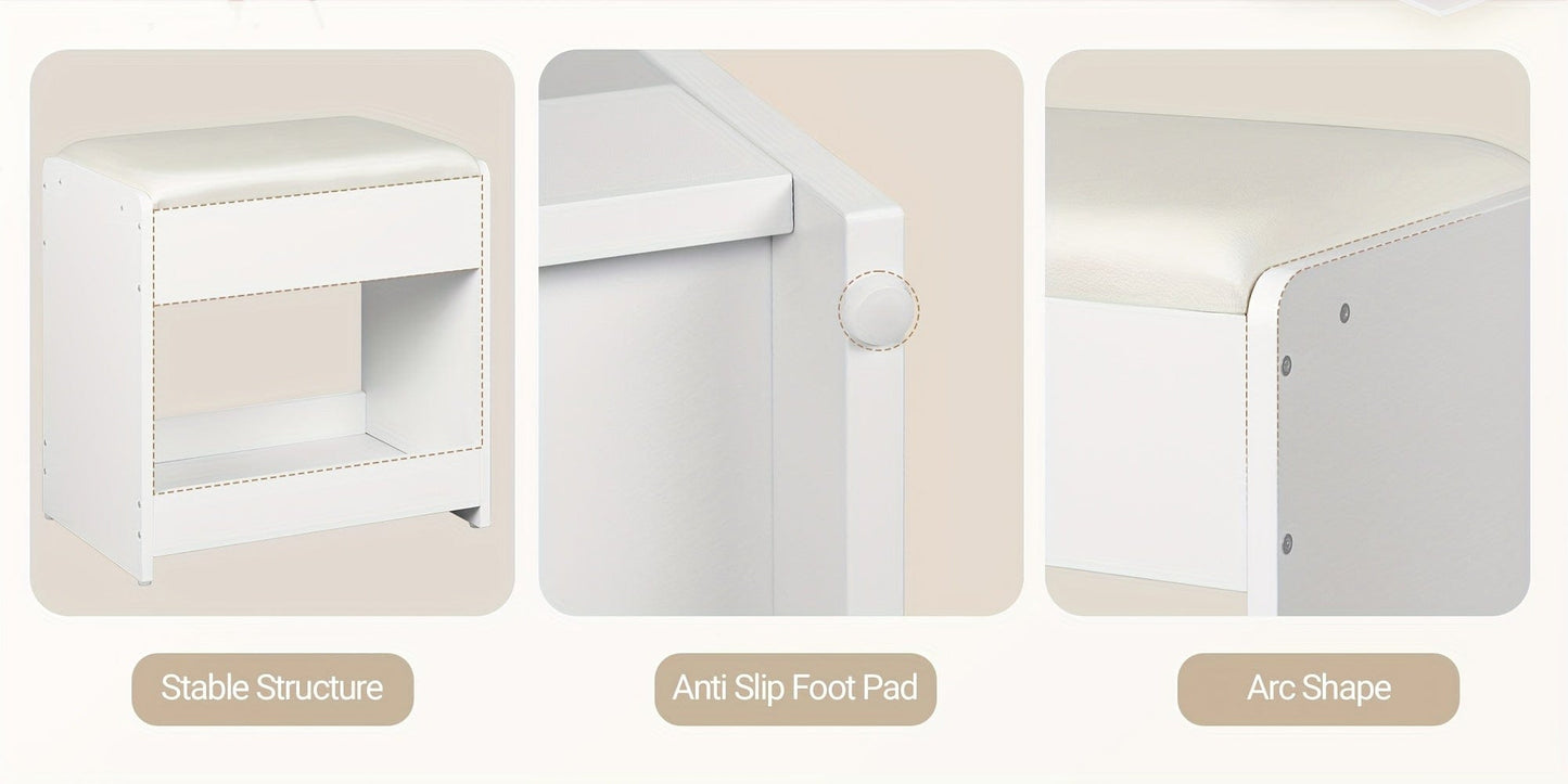 Tabouret pour coiffeuse Blanc