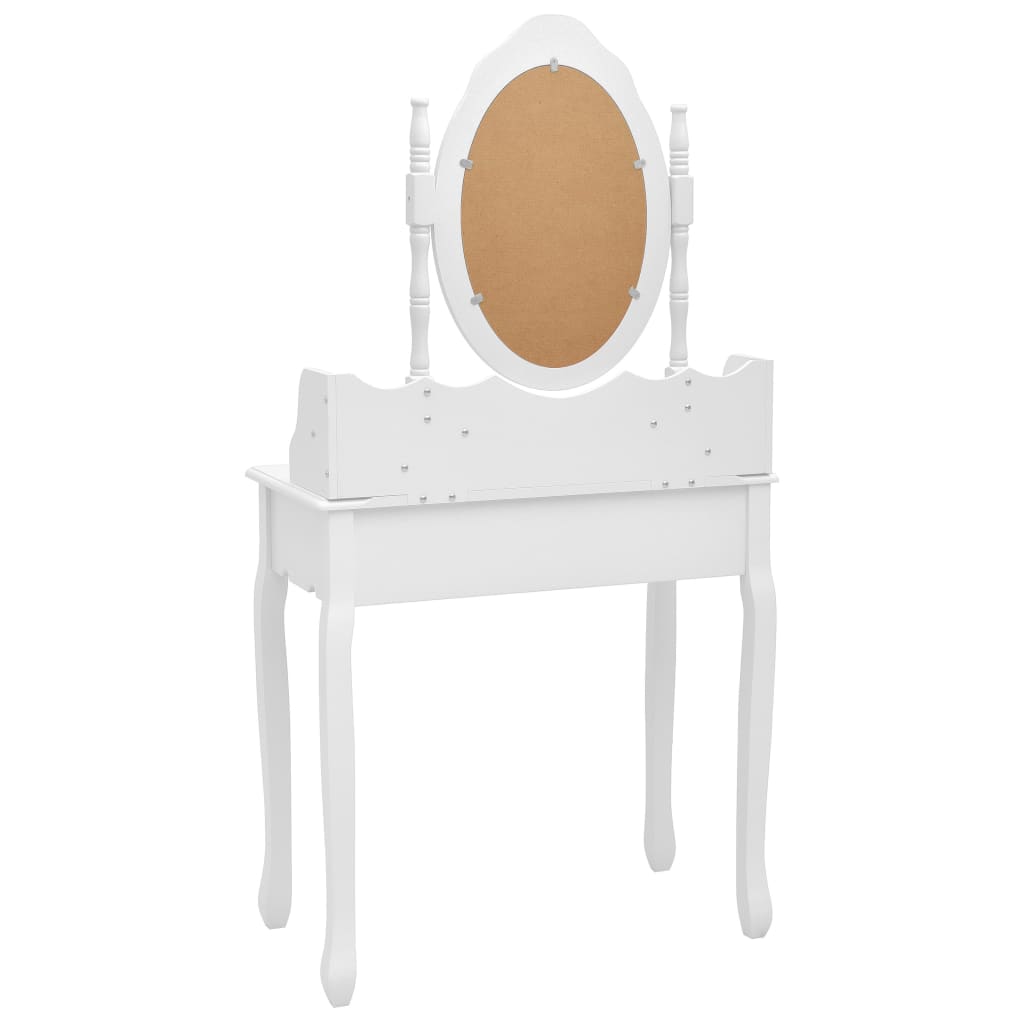 Coiffeuse avec miroir et tabouret