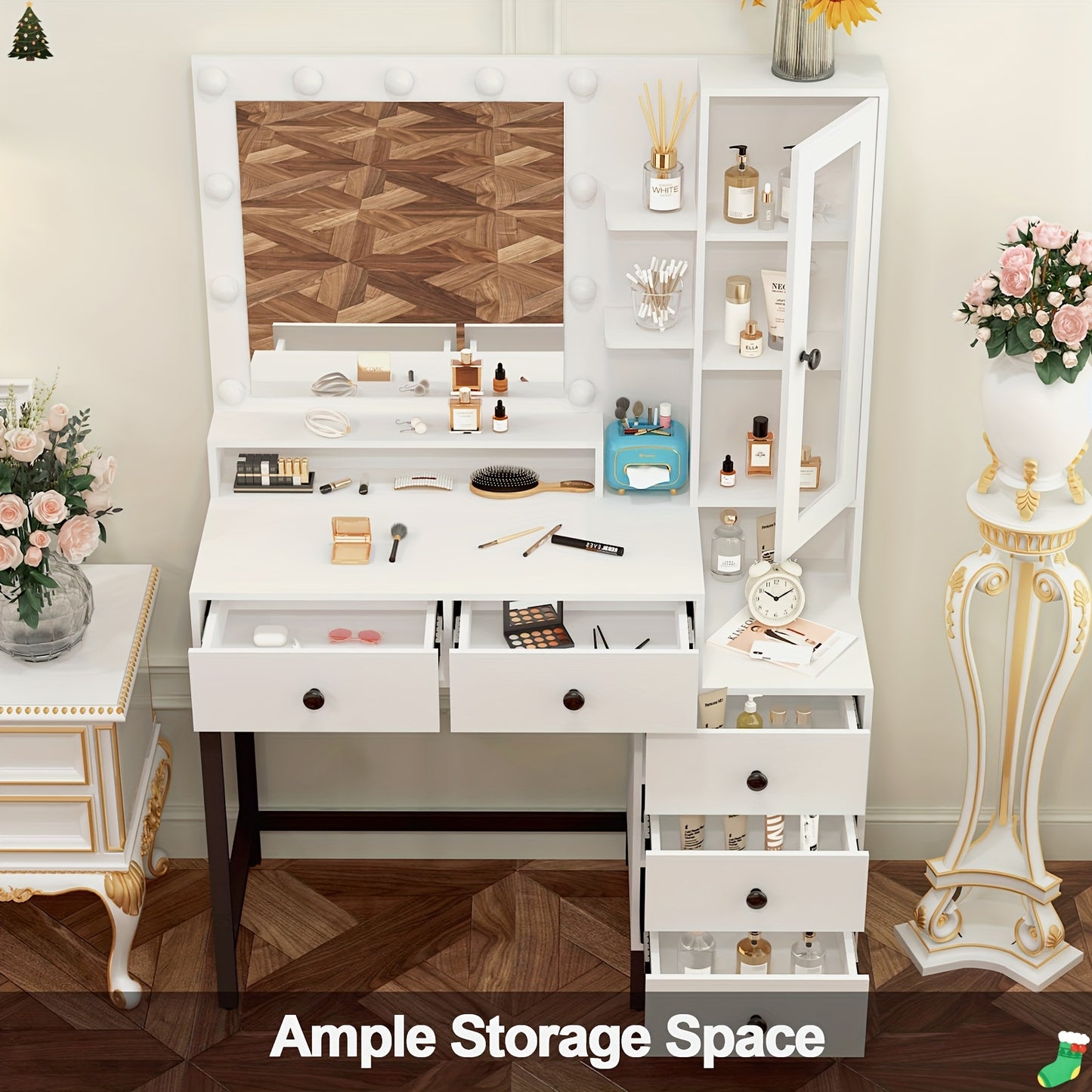 Coiffeuse meuble blanc