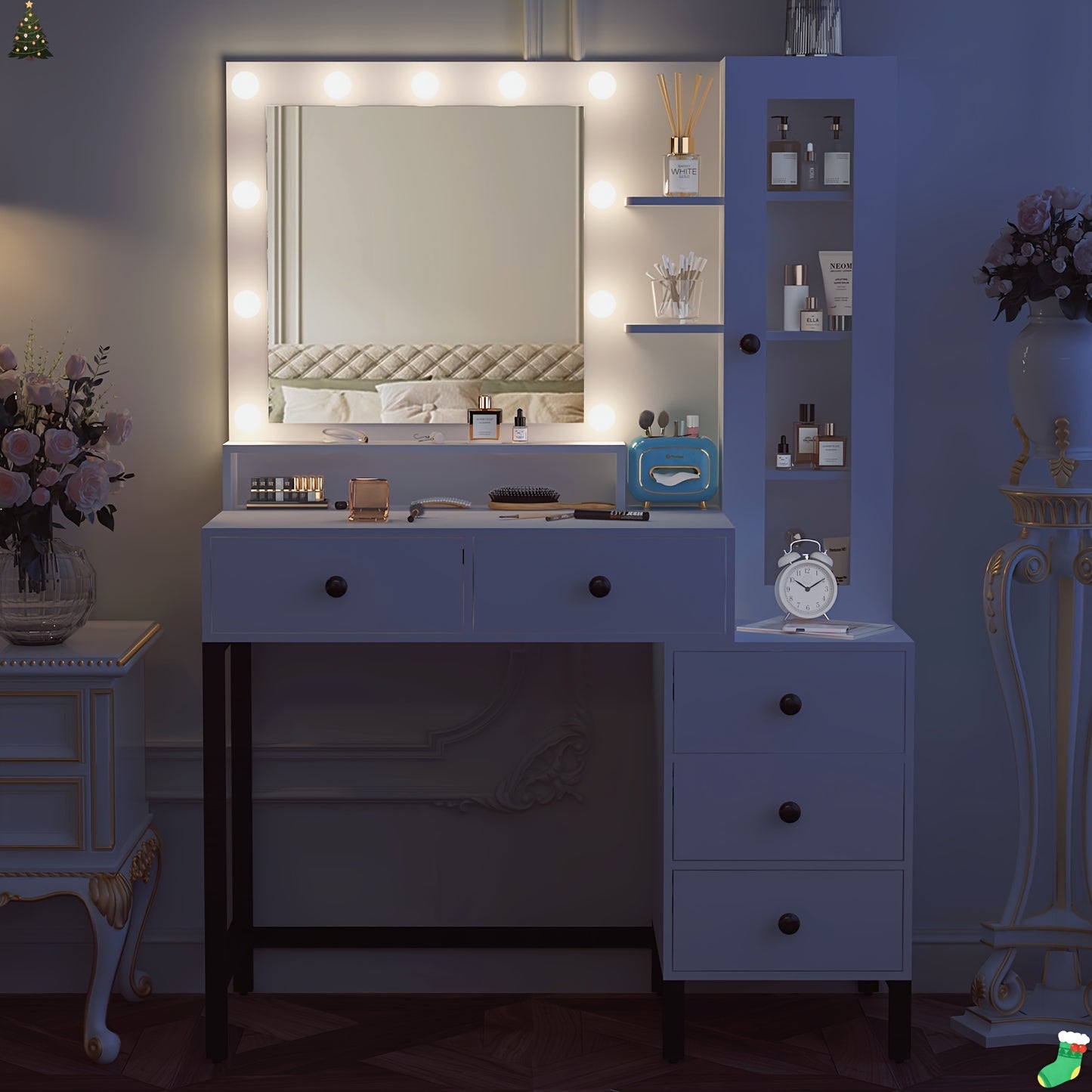 Coiffeuse meuble blanc