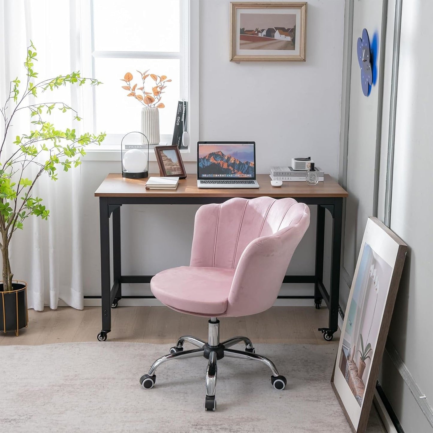 Chaise coiffeuse rose Rose