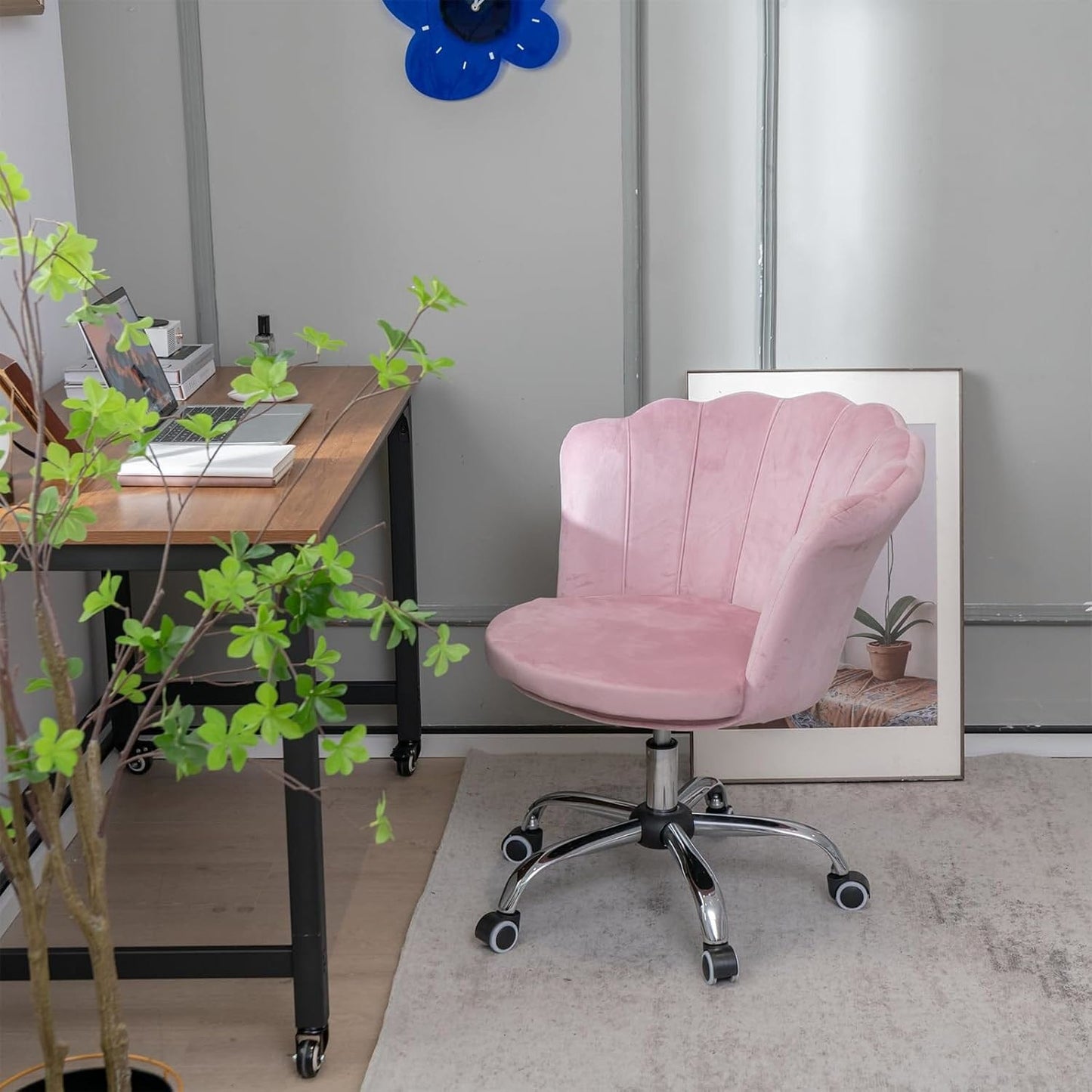 Chaise coiffeuse rose Rose