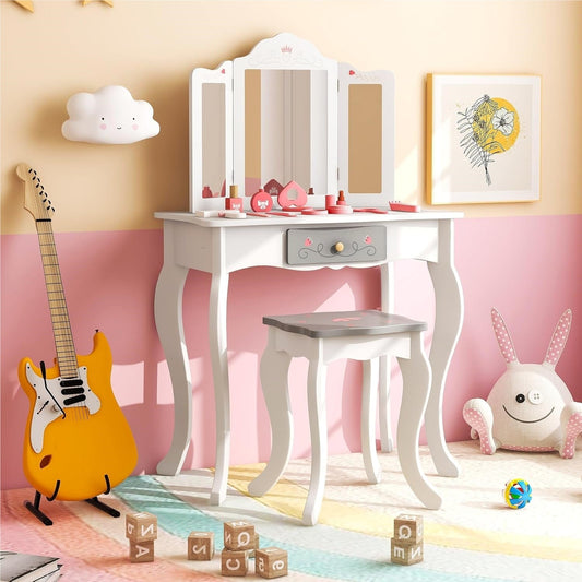 Coiffeuse enfant en bois Blanc