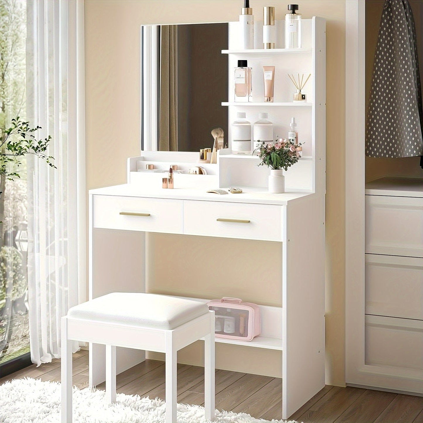 Coiffeuse femme Blanc