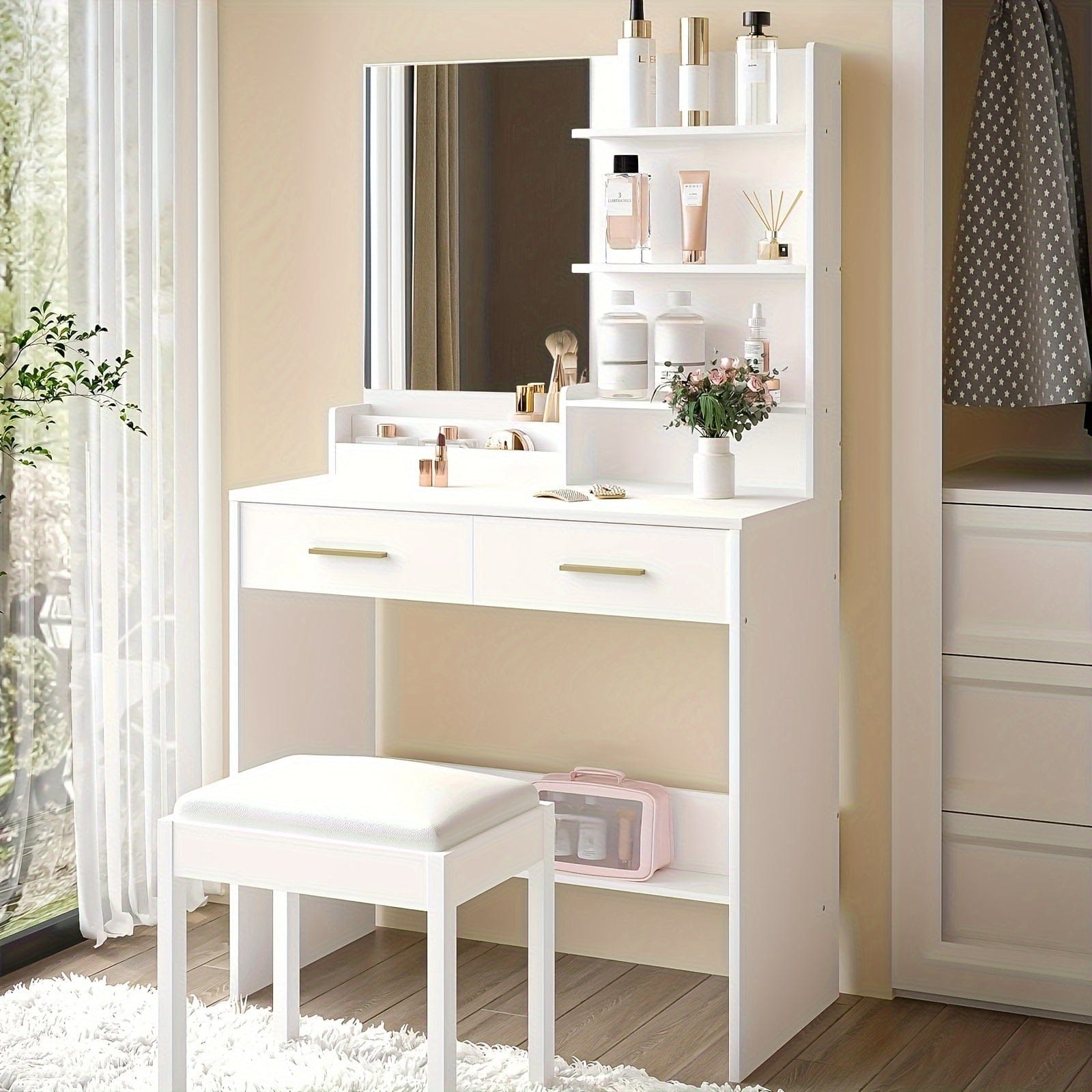 Coiffeuse femme Blanc