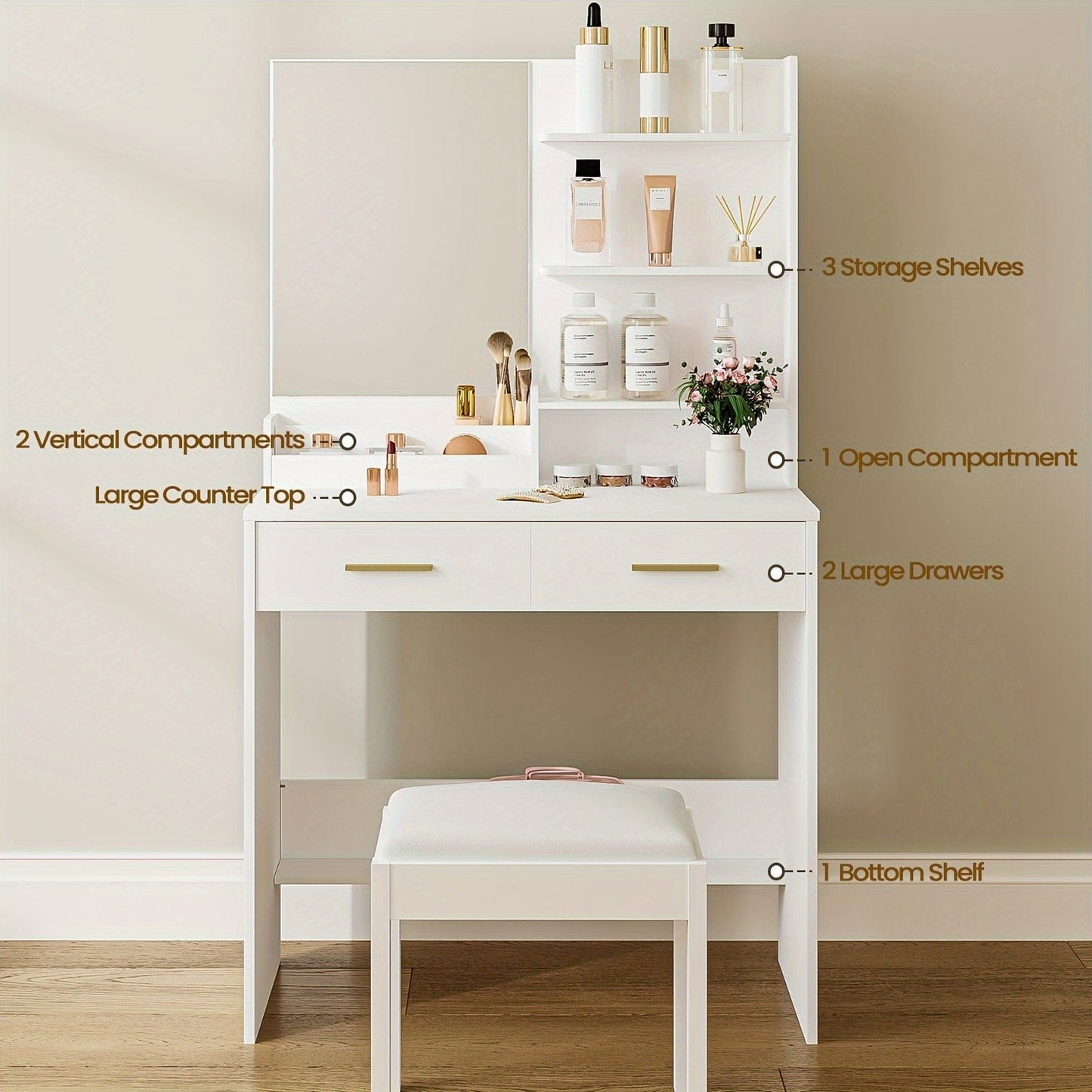 Coiffeuse femme Blanc