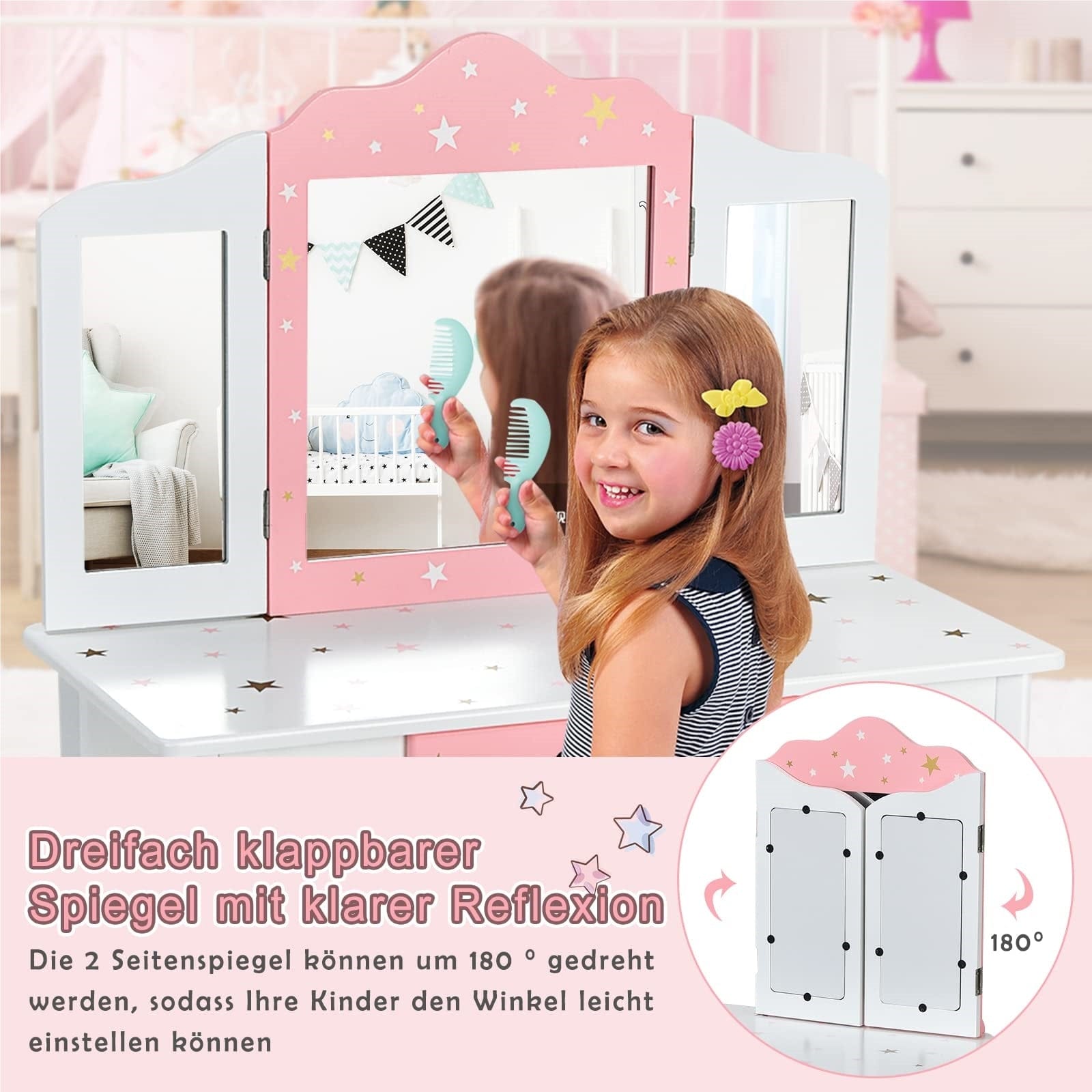 Coiffeuse fille bois Blanc