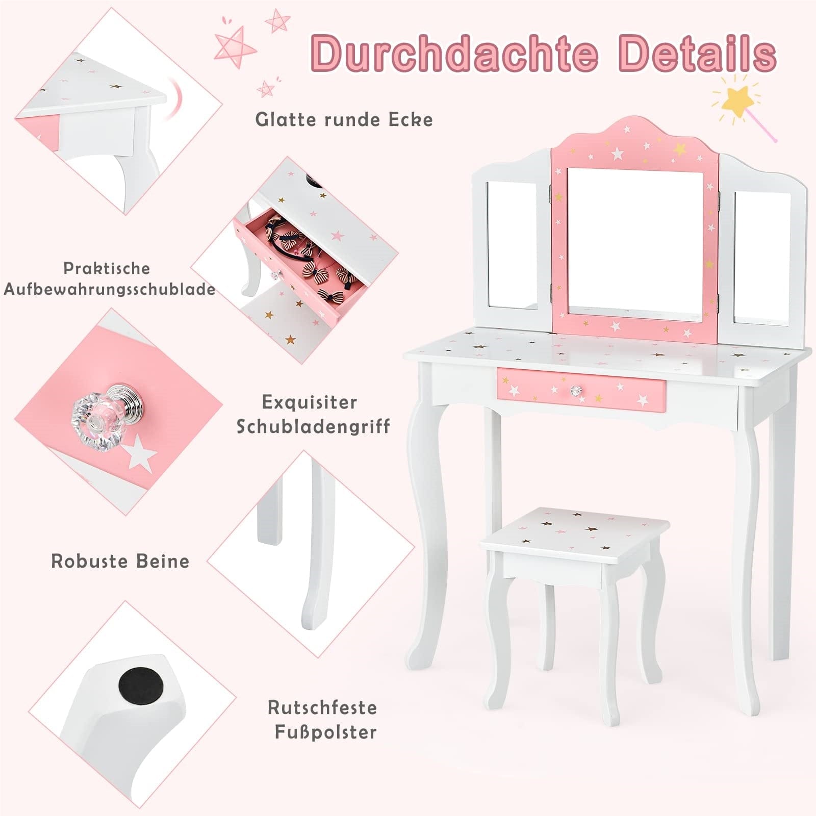 Coiffeuse fille bois Blanc