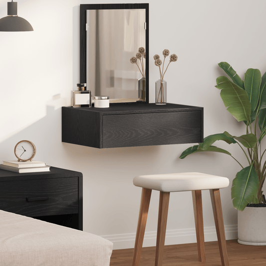 Coiffeuse miroir noir Noir