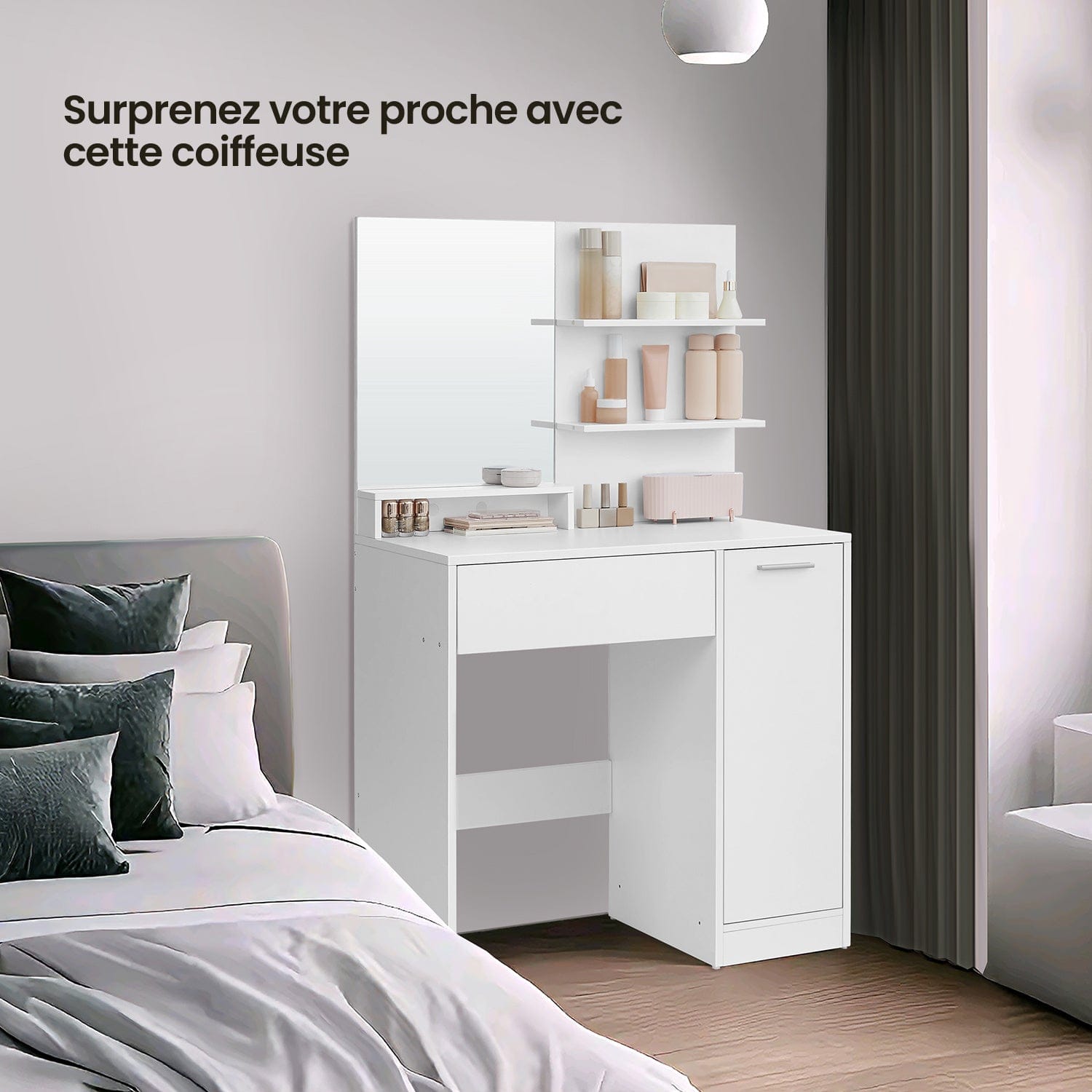 Coiffeuse pas cher meuble Blanc