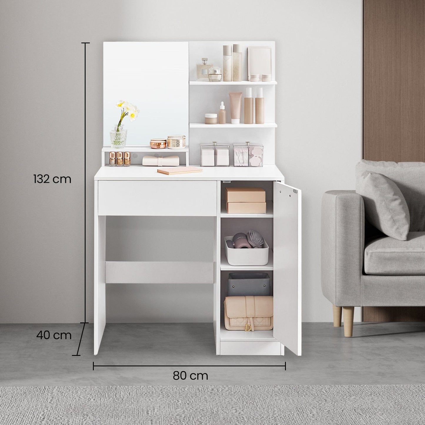 Coiffeuse pas cher meuble Blanc