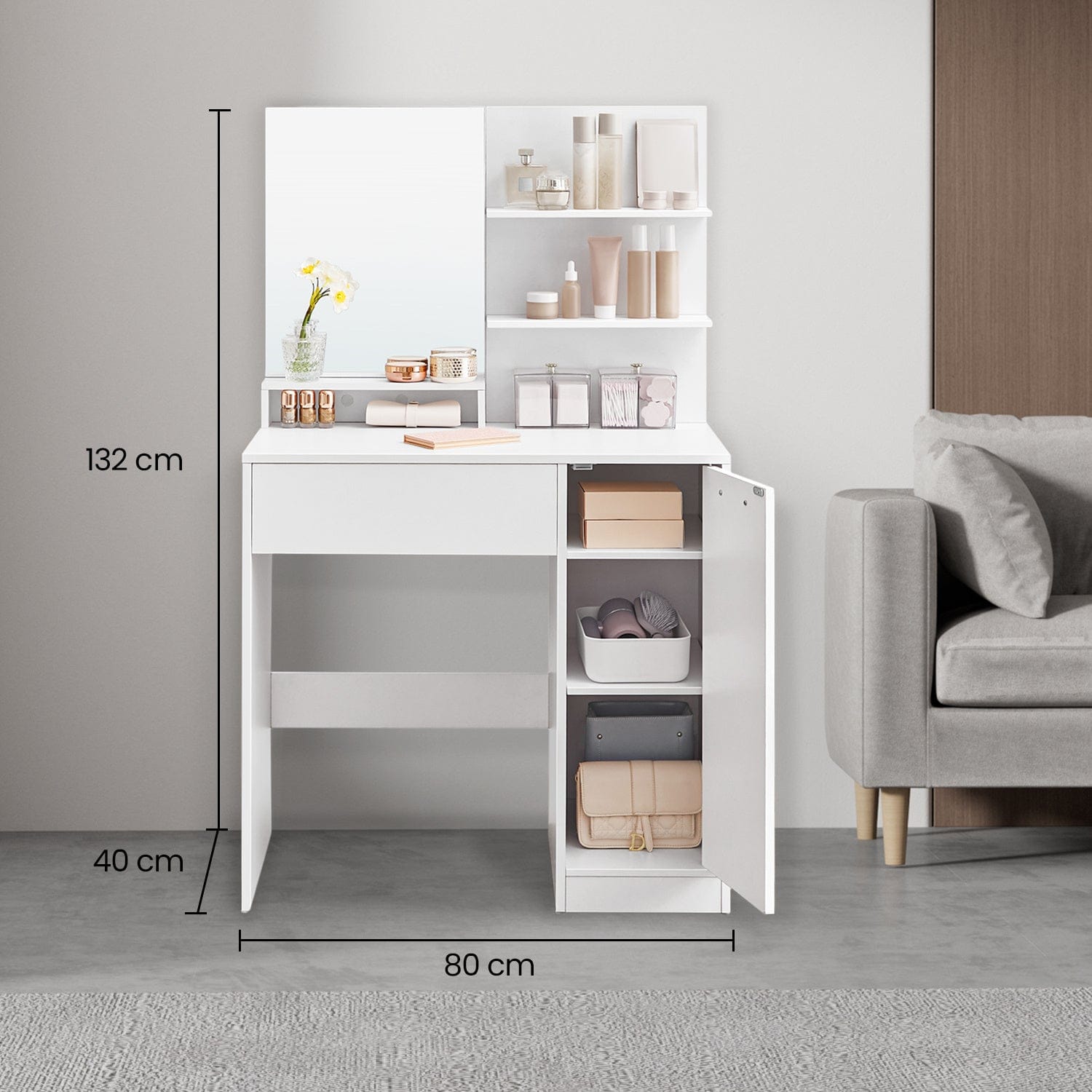 Coiffeuse pas cher meuble Blanc