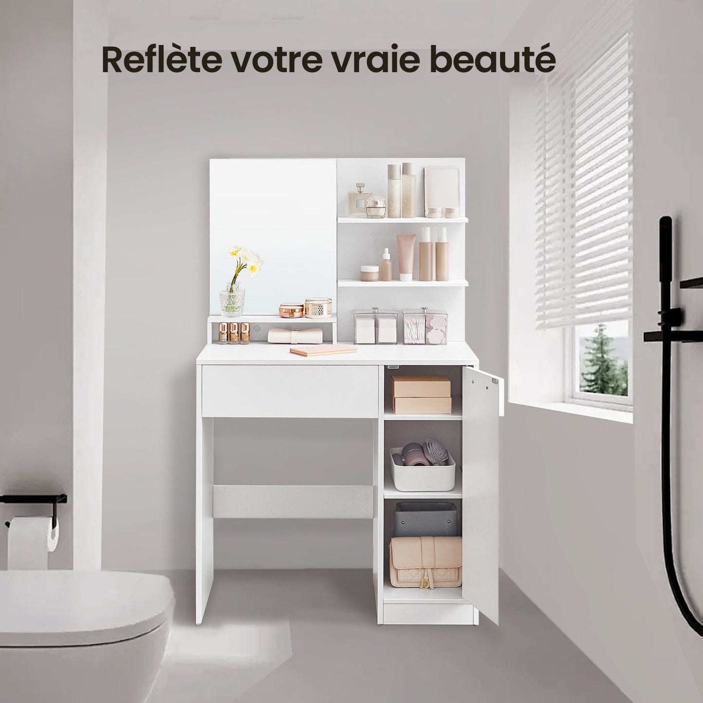 Coiffeuse pas cher meuble Blanc
