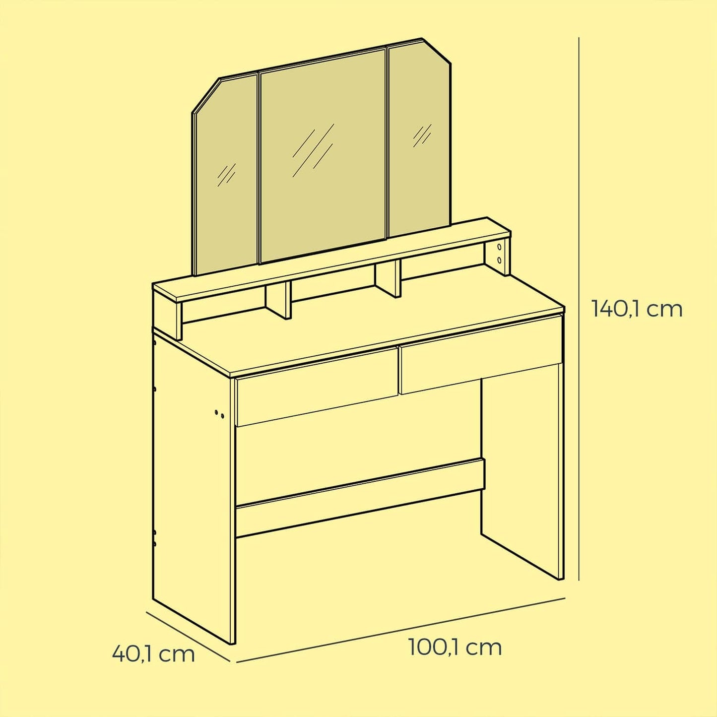 Console coiffeuse Blanc