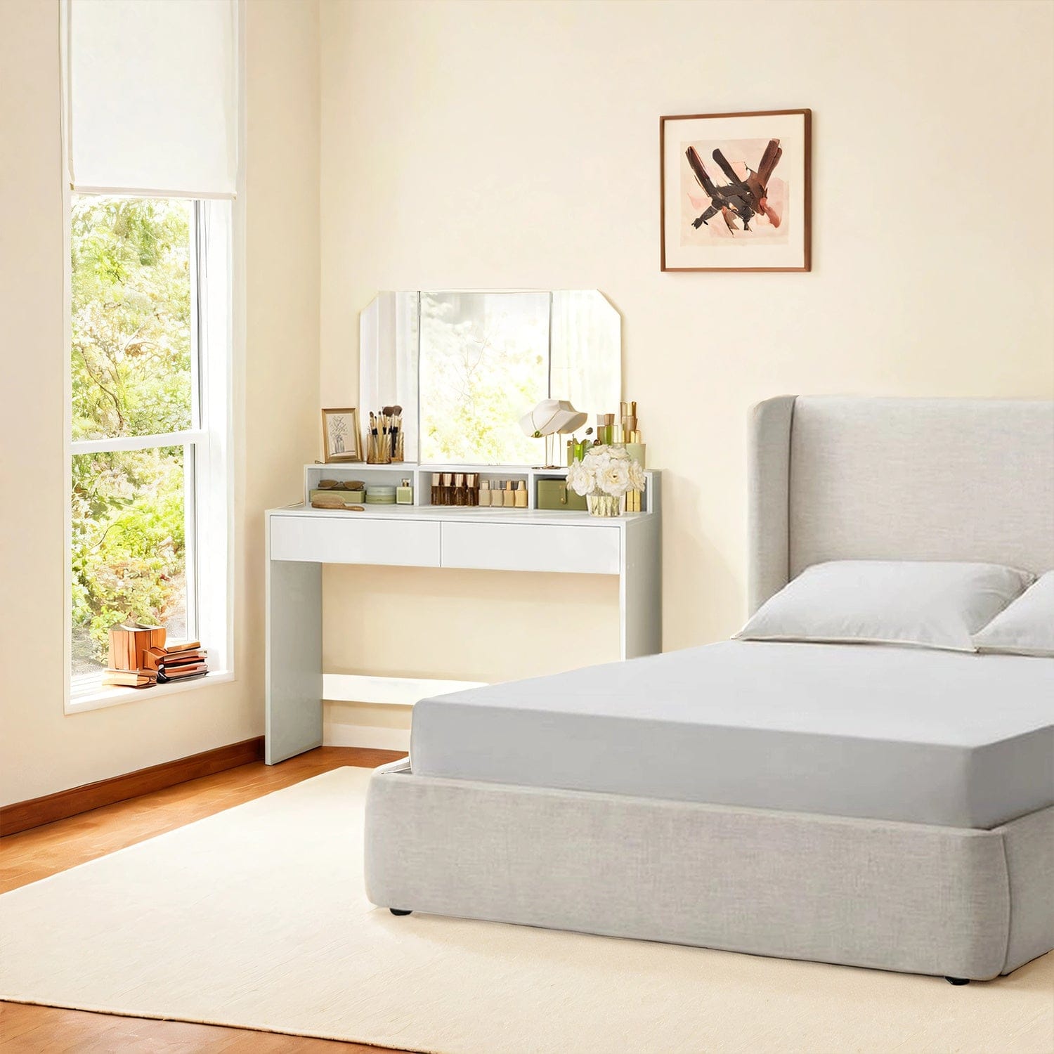 Console coiffeuse Blanc