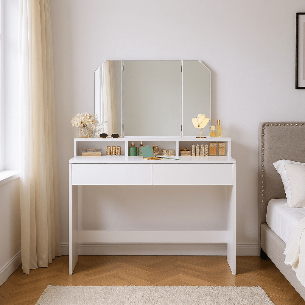 Console coiffeuse Blanc