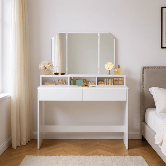 Console coiffeuse Blanc