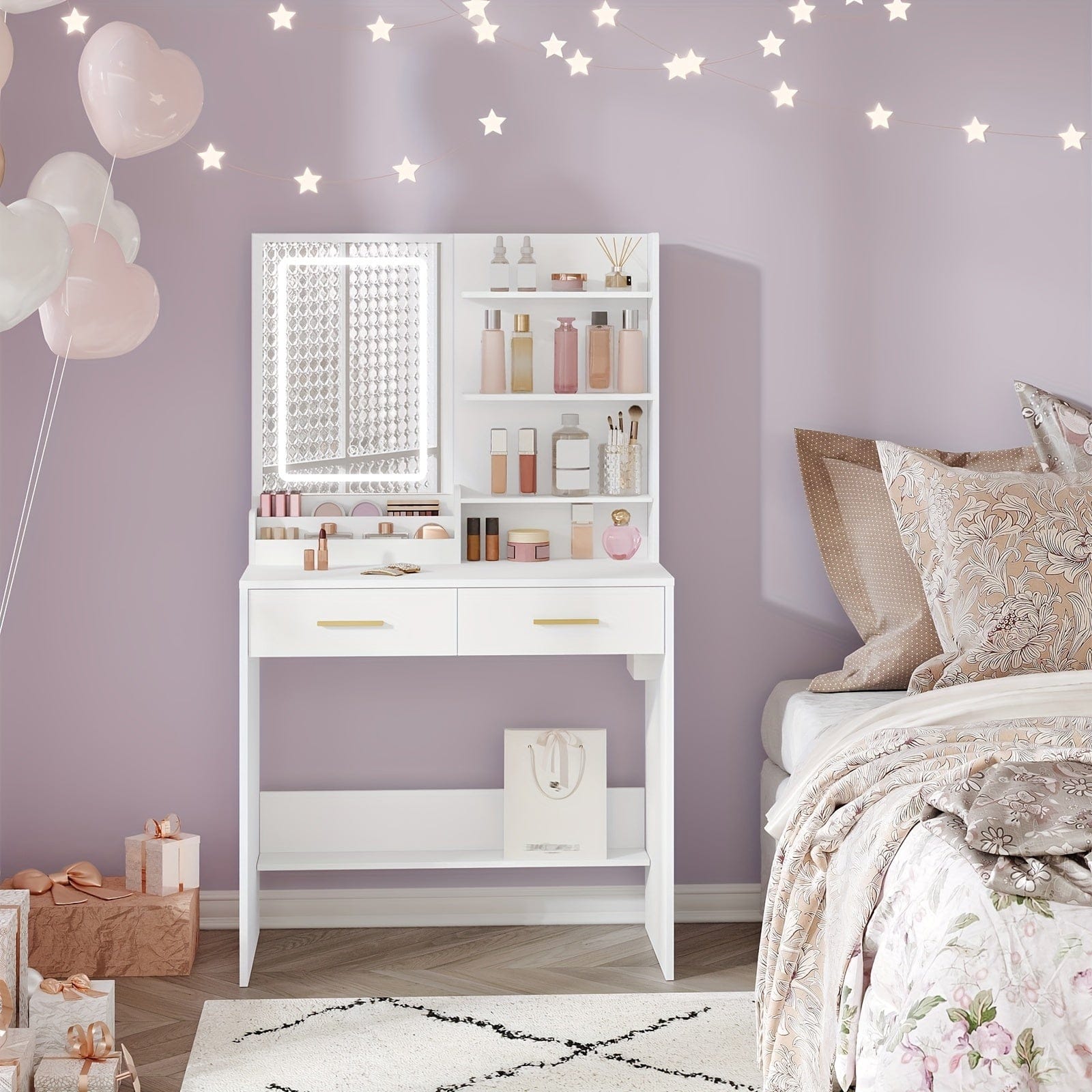 Meuble coiffeuse Blanc