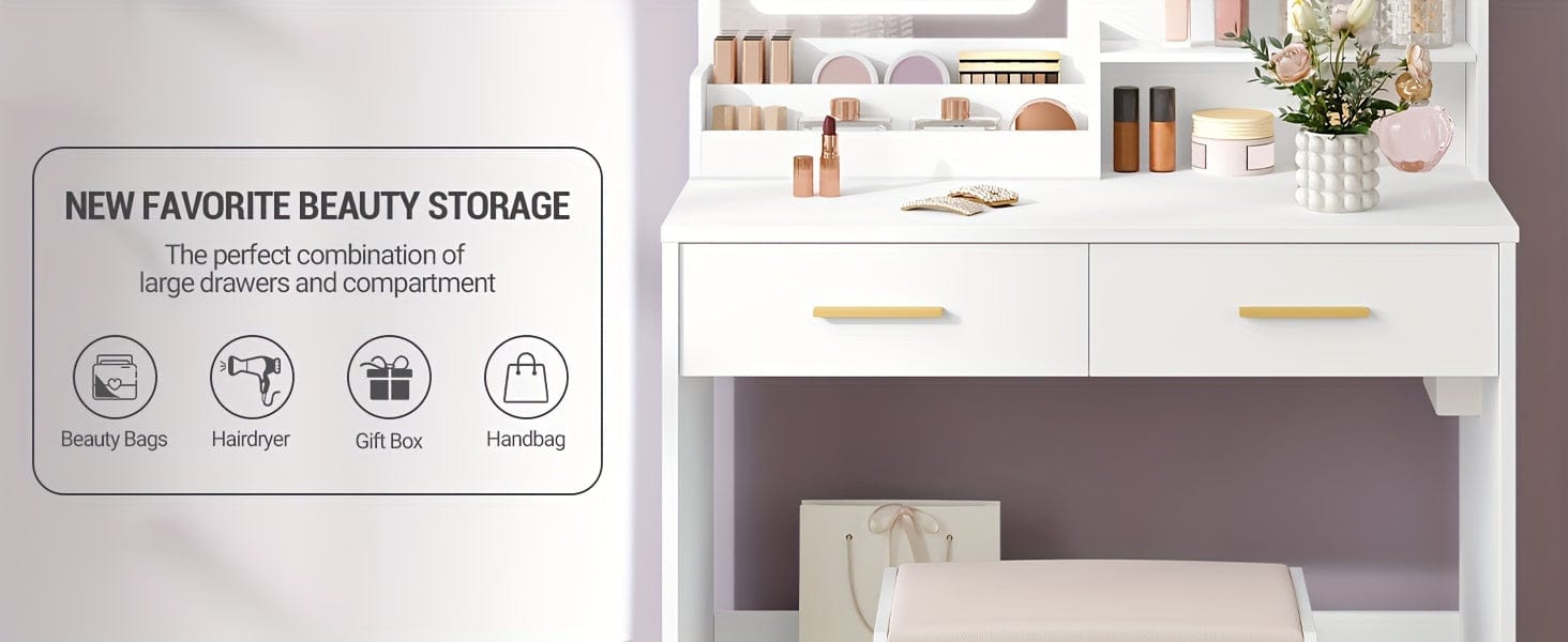 Meuble coiffeuse Blanc