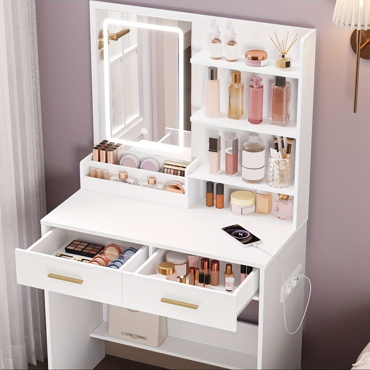 Meuble coiffeuse Blanc