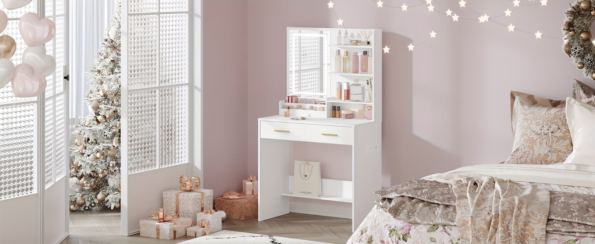 Meuble coiffeuse Blanc