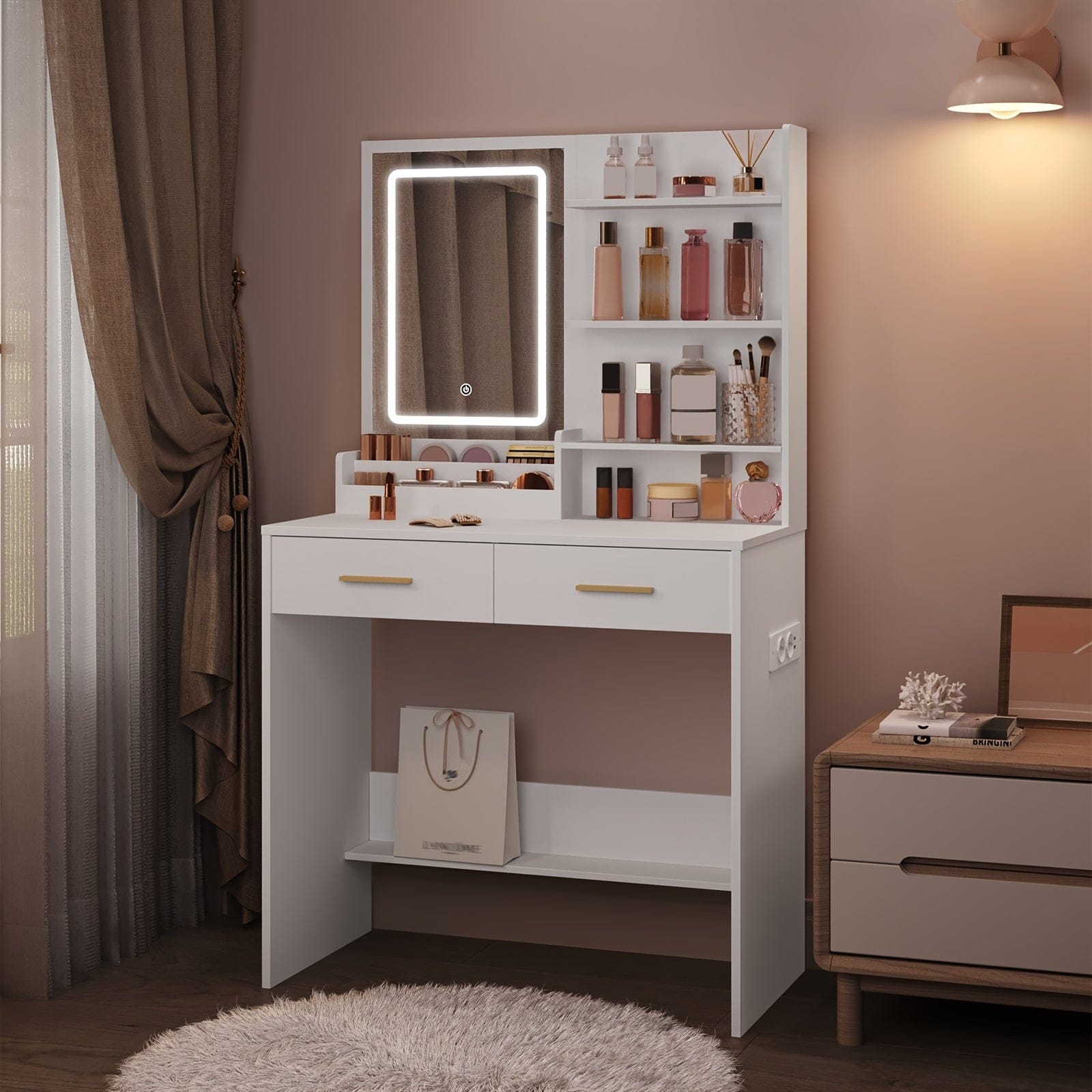 Meuble coiffeuse Blanc