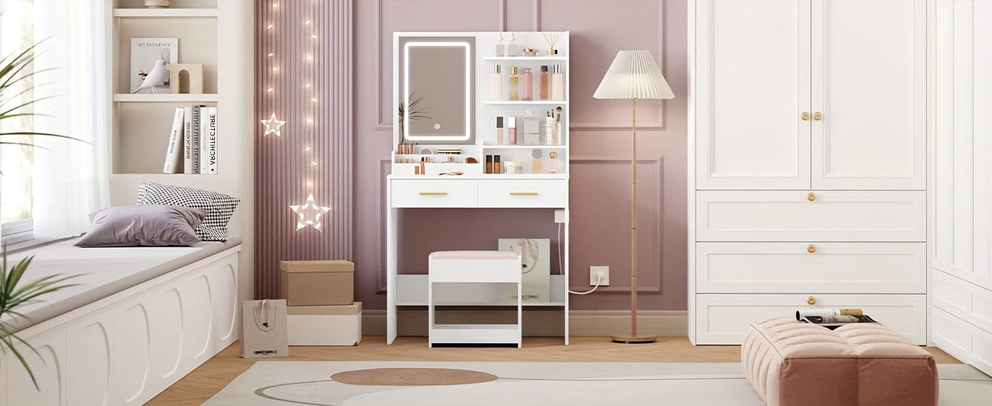 Meuble coiffeuse Blanc