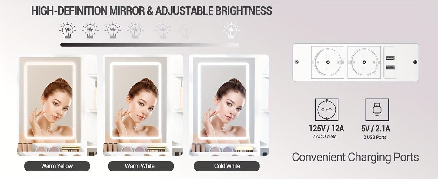 Meuble coiffeuse Blanc