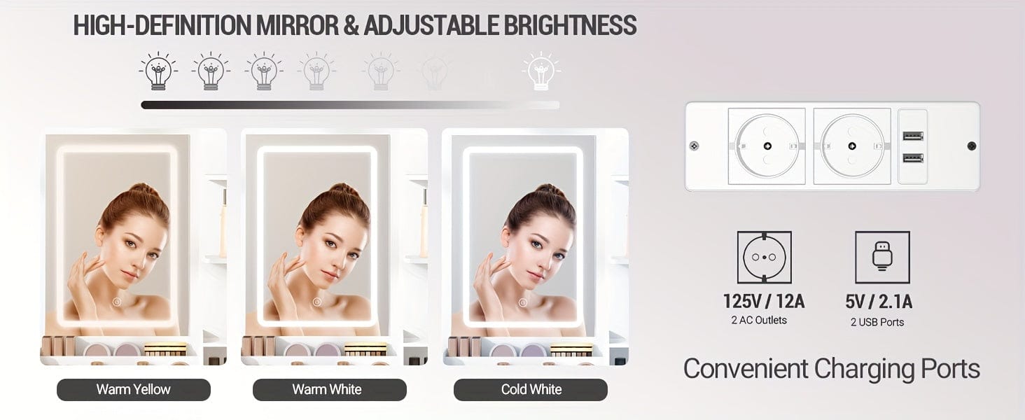 Meuble coiffeuse Blanc