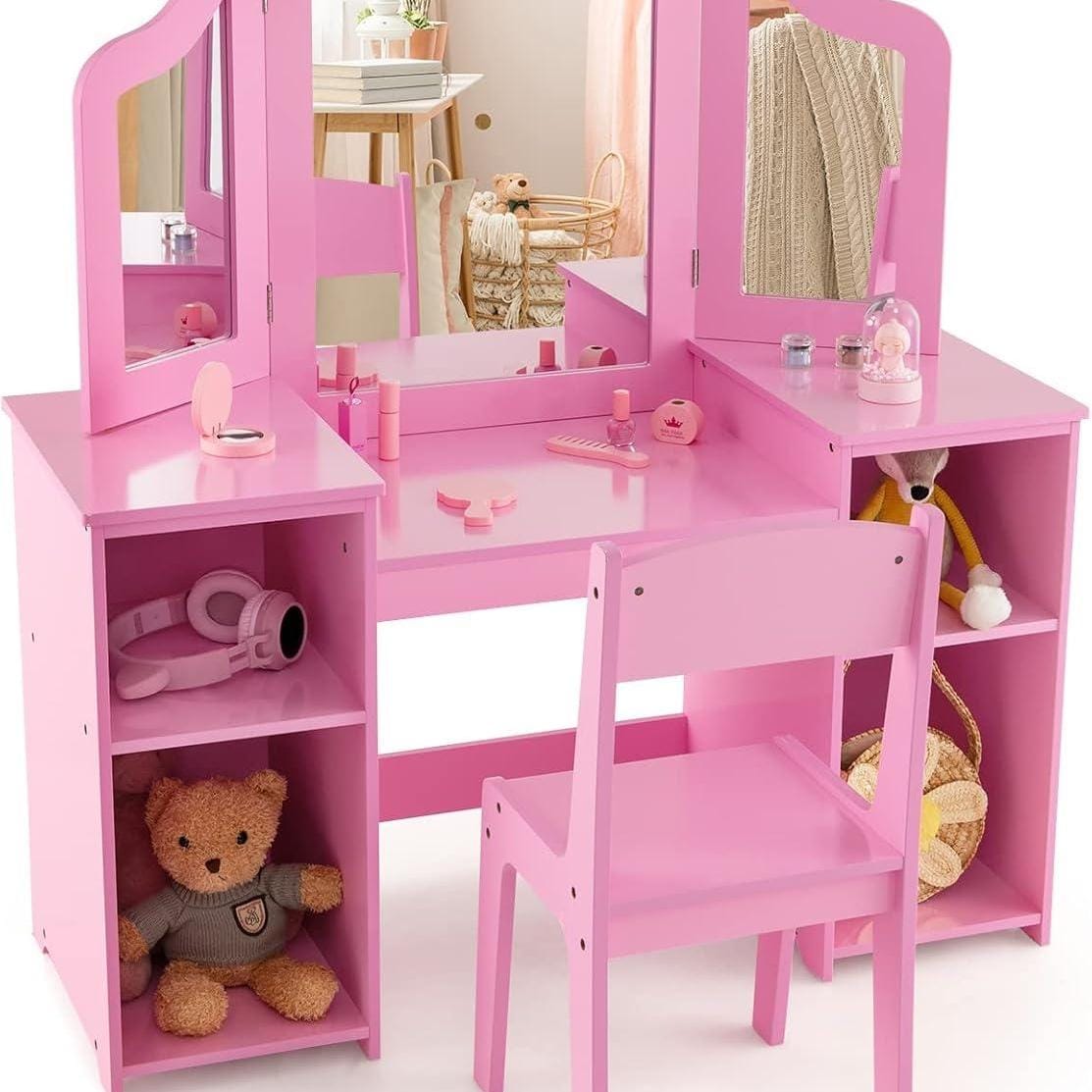 Petite coiffeuse meuble Rose