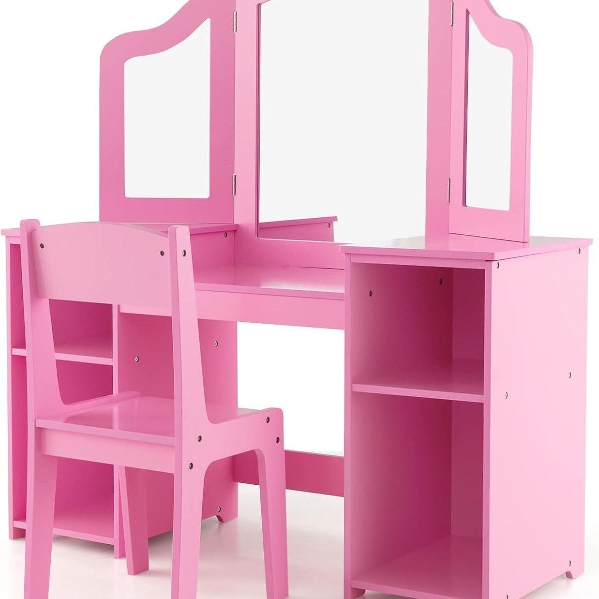 Petite coiffeuse meuble Rose