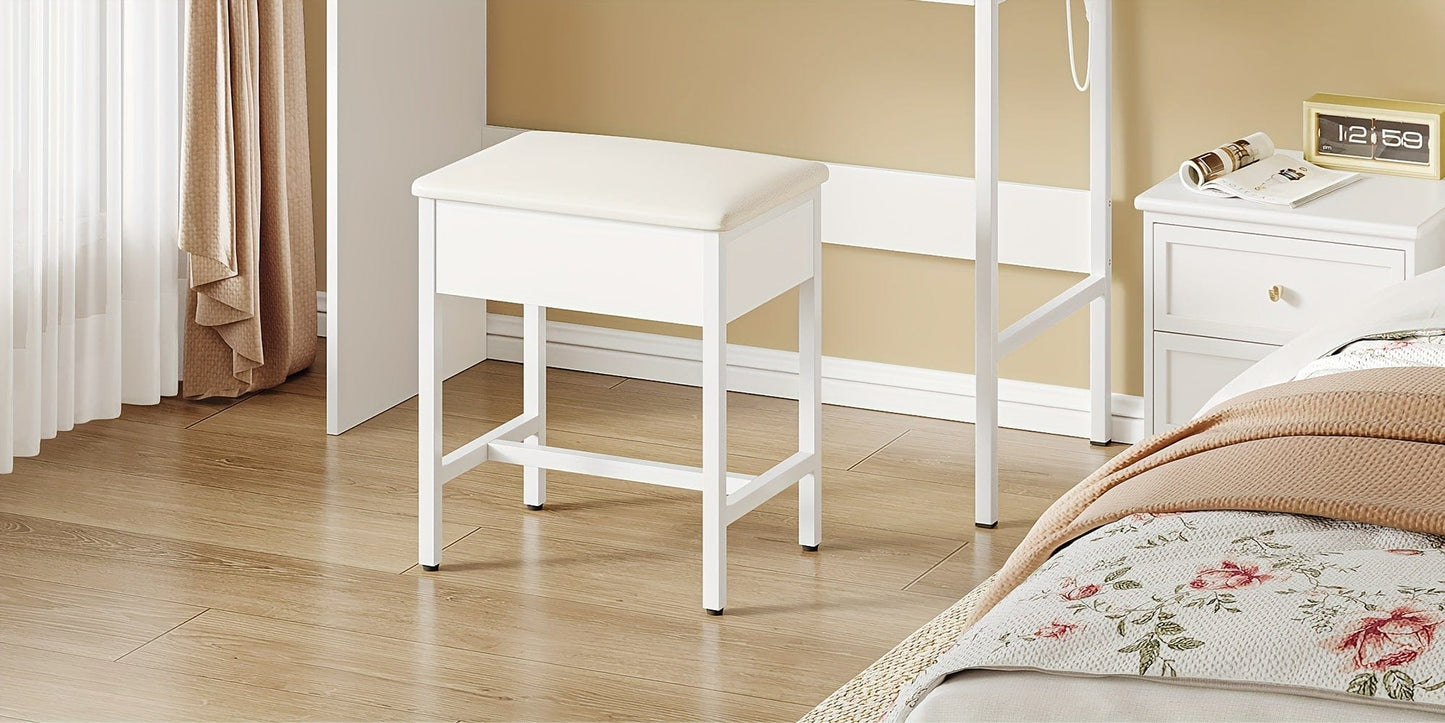 Tabouret coiffeuse Blanc
