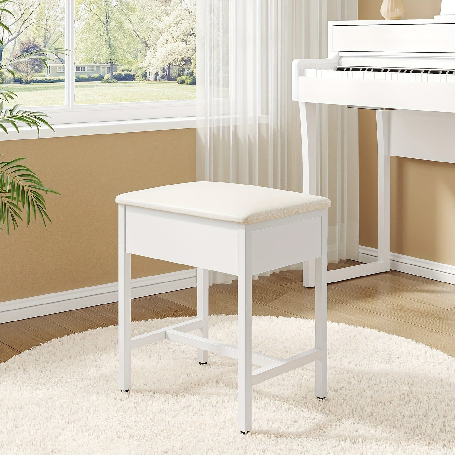 Tabouret coiffeuse Blanc