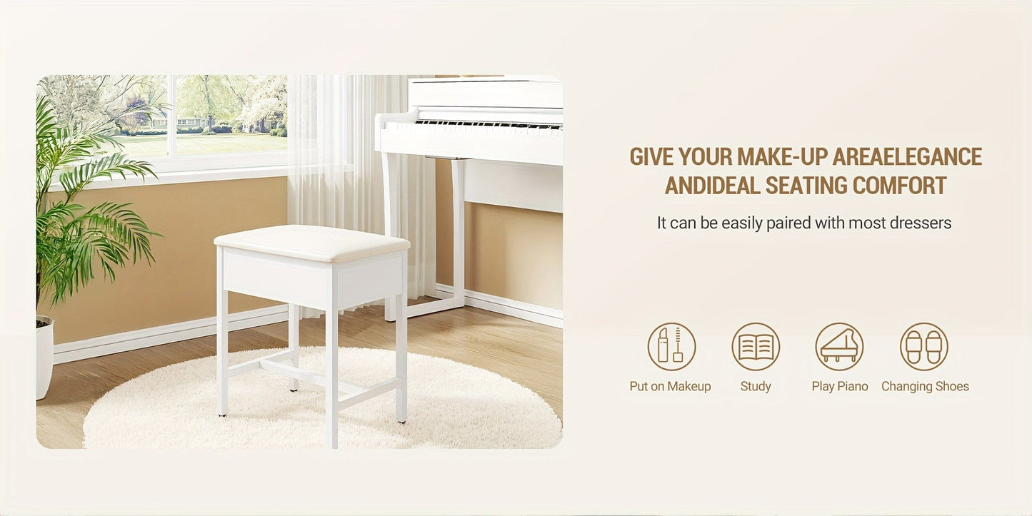 Tabouret coiffeuse Blanc