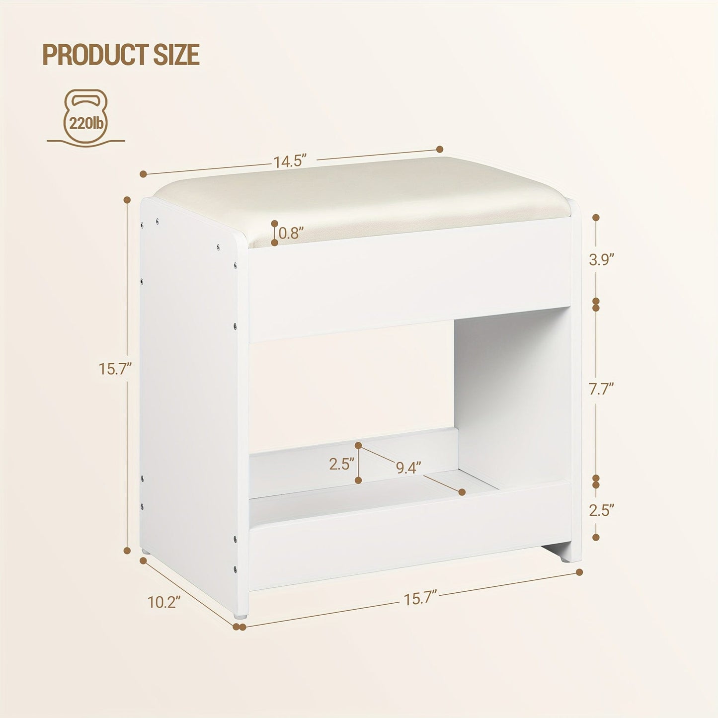 Tabouret pour coiffeuse Blanc